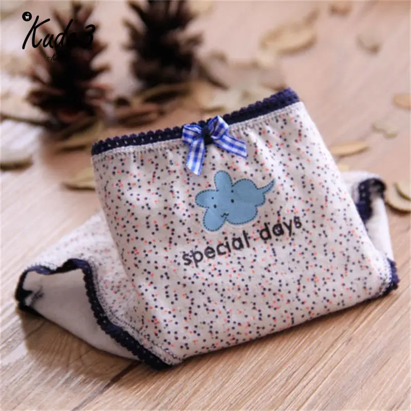 5 шт./партия женские трусики пикантное хлопковое нижнее белье с милым принтом