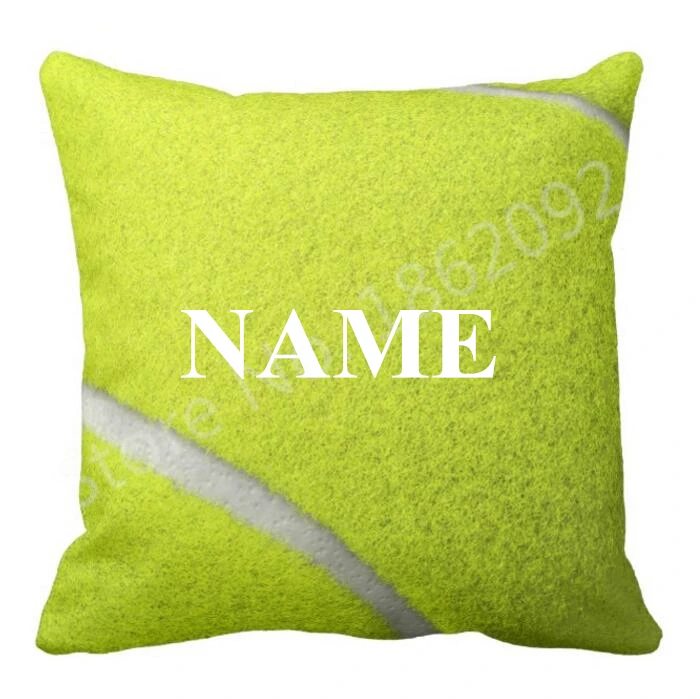 

Персональный теннисный мяч подарок пользовательское имя в форме теннисного мяча Подушка Чехол Чехлы Новинка теннис стул дивана домашний д...
