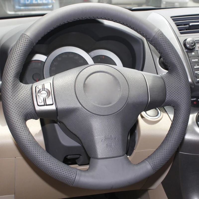 DIY ручной работы крышка рулевого колеса автомобиля из коровьей кожи для Toyota RAV4 2006-2012 Vios 2008-2013 Yaris 2007-2011 Scion XB 2008