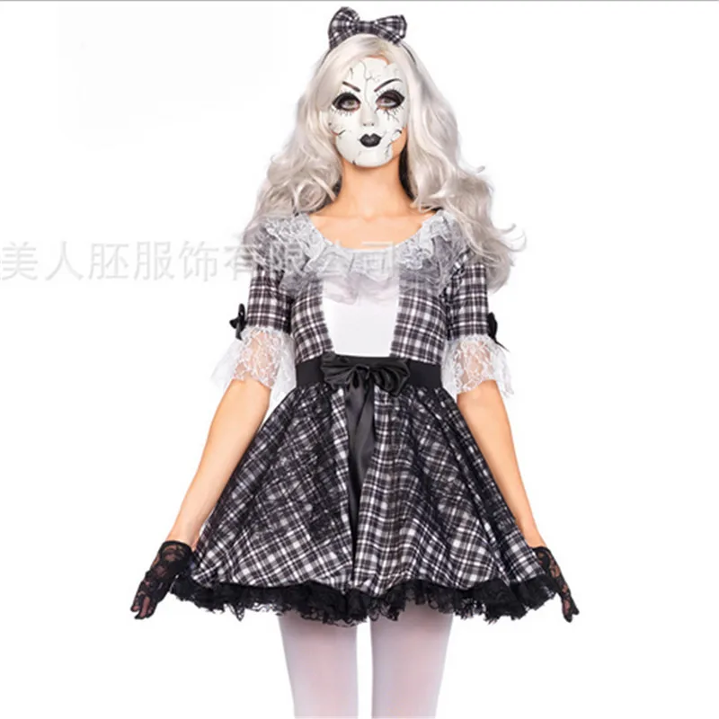 2018new Хэллоуин призрак невесты демон костюмы Арлекин клоун цирк вампира Косплэй