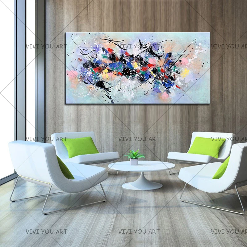 Рождественская лучшая художница 100% цветная Красивая абстрактная картина маслом