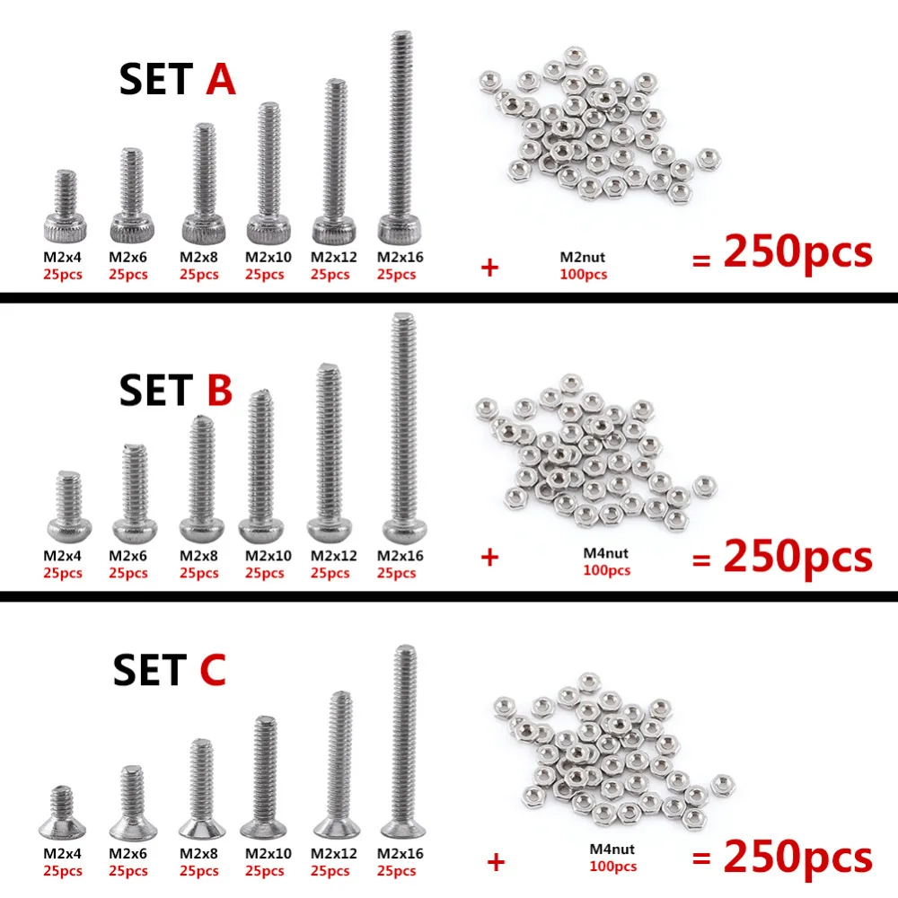 250 шт./компл. крышка из нержавеющей стали/кнопка/плоская головка шестигранные