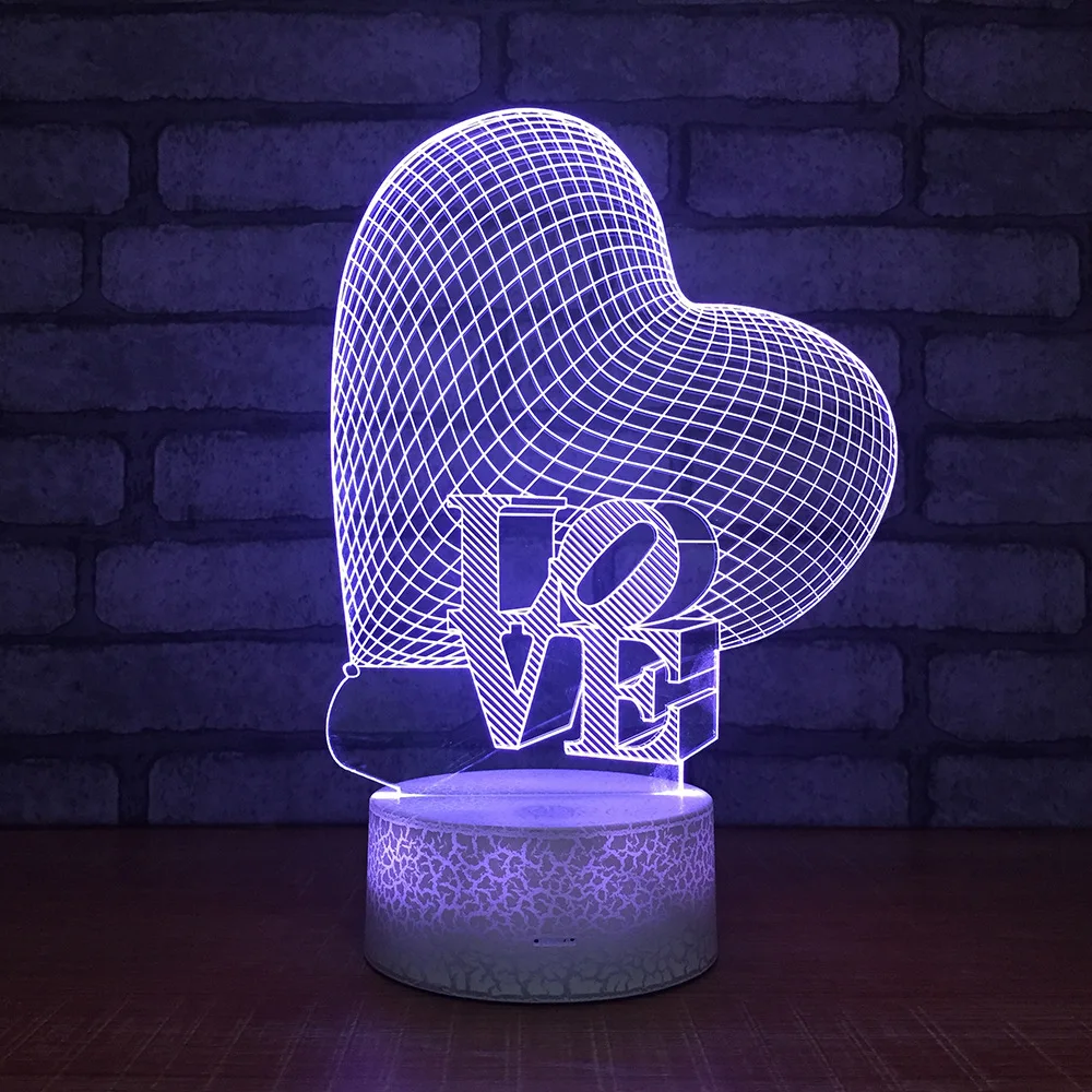 Лампа Love Night 3d для защиты окружающей среды энергосберегающие светильники глаз