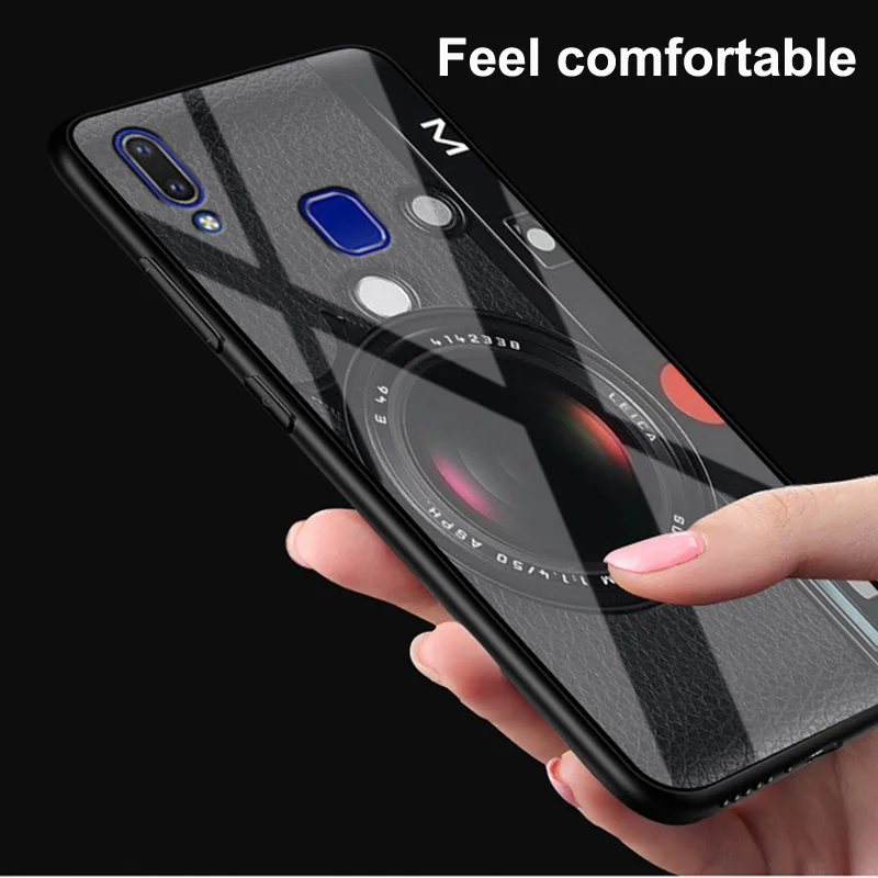 Чехол из закаленного стекла для Vivo U1 Capa чехол мягкая силиконовая рамка Жесткий 6 2