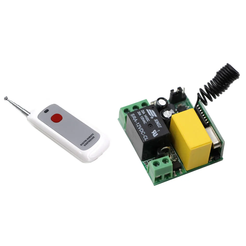 AC220V 10A RF беспроводной дистанционный мини-переключатель релейный приемник с одной