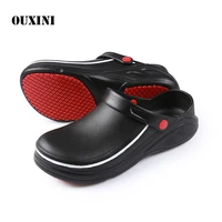 eva high quality non slip waterproof oil proof kitchen work shoes for chef master cook hotel restaurant slippers flat sandals