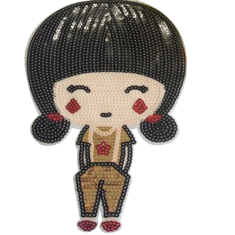 Блёстки 25 см девушка патч вышитые Нашивки для Костюмы шить-на иметь дело с ним