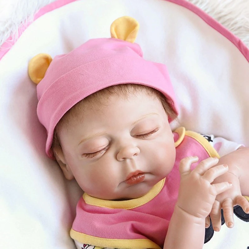 NPK Bebes реборн 19 дюймов 46 см полностью силиконовые куклы девочка подарки игрушки