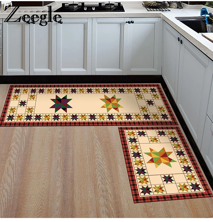 

Zeegle Nordic Style Anti-slip Kitchen Mats Area Rug For Living Room Bathroom Floor Mats Flannel Soft Bedroom Carpets Bedside Rug