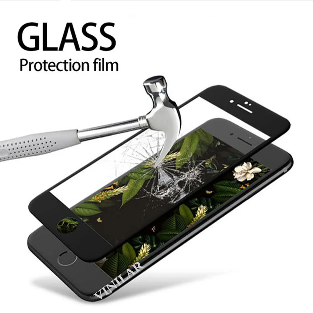 3D Покрытие Закаленное стекло для iphone 7 6 6s 8 plus X Защитное экрана на | Мобильные