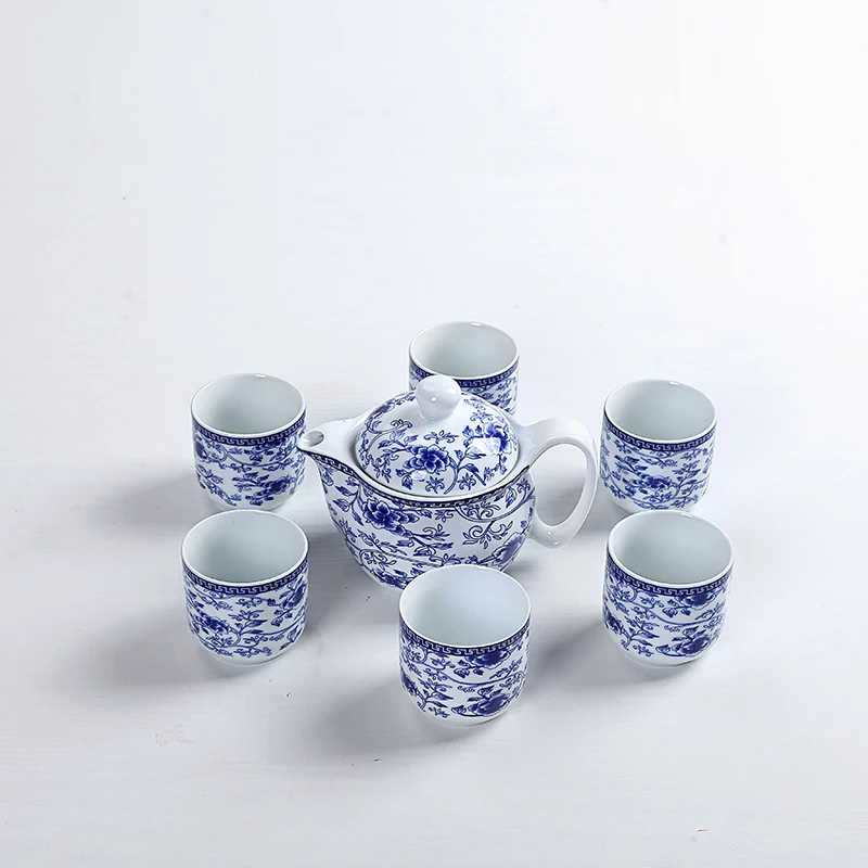 7 шт набор Китайский кунг-фу чайный фарфоровый выдолбленный Креативный дизайн