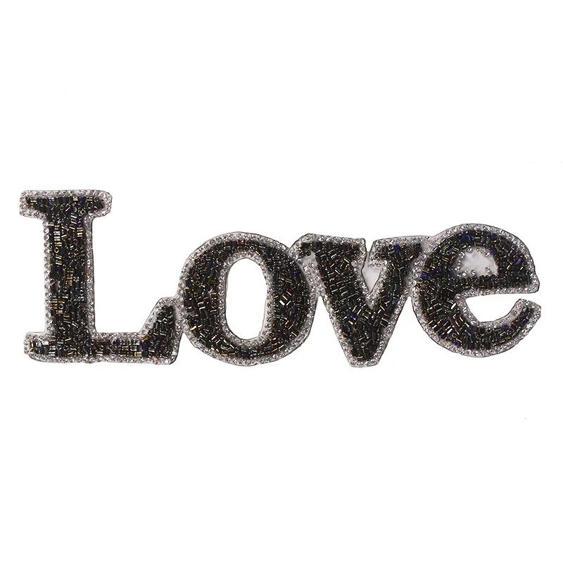 10 шт. наклейки с надписью Love|rhinestone iron on patches|rhinestones onrhinestone |