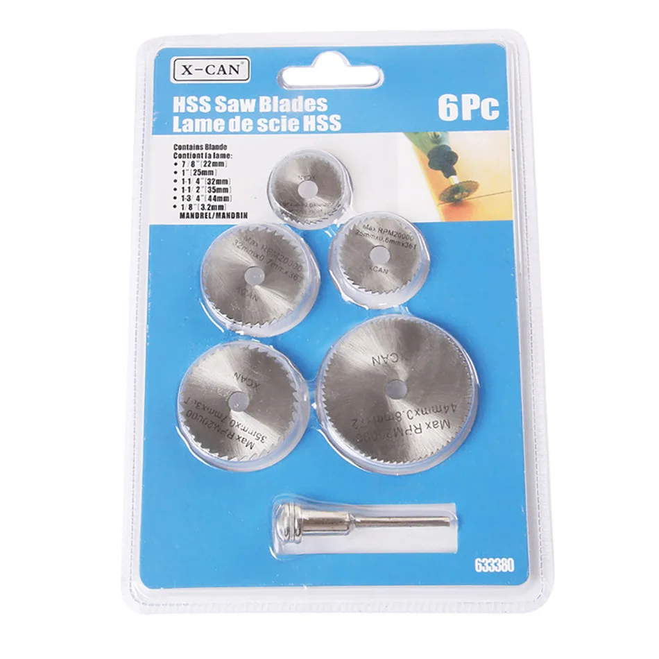 5PCS ZJCOSTOL металлический режущий диск Hss высокоскоростные стальные роторные лезвия колесные диски оправка для инструментов для резки древесины пила для Dremel среза - Цвет: 5PCS