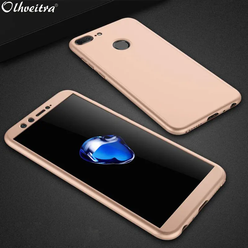 Полное покрытие для Huawei Honor 9 Lite чехол 360 градусов Защитный пластиковый +