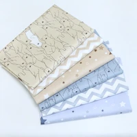 printed polar bear wave cottontwill fabric by half meter diy sewing bedding tissue needlework material curtain cloth