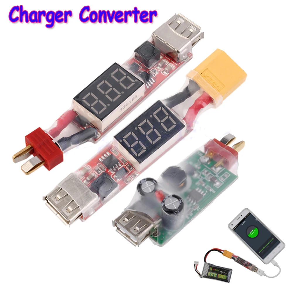 Зарядное устройство для литиевых аккумуляторов 2S-6S 1 шт. T-Plug XT60 Plug с отображением