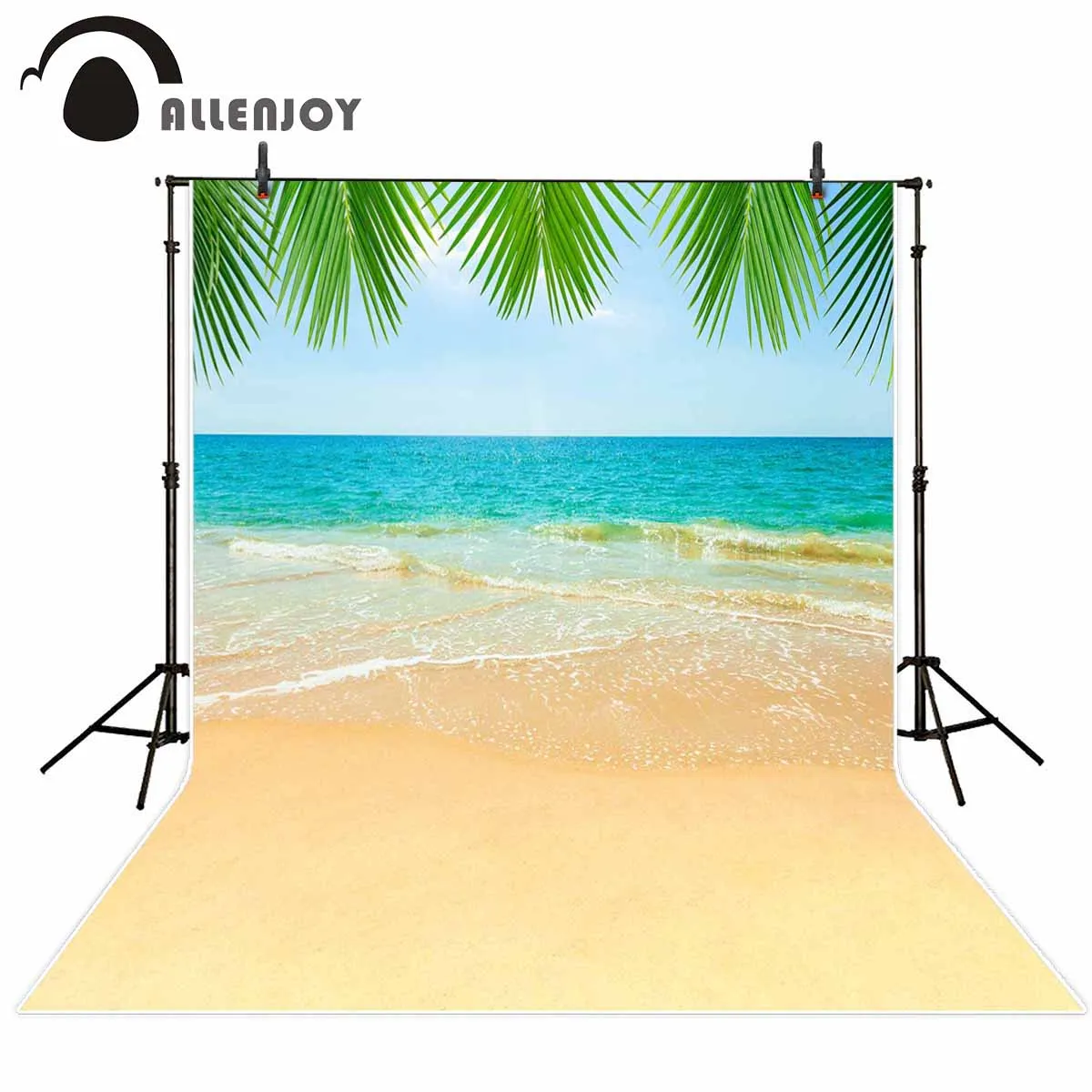 Фон Allenjoy для фотостудии пляж песок морская вода поверхность волны тропические