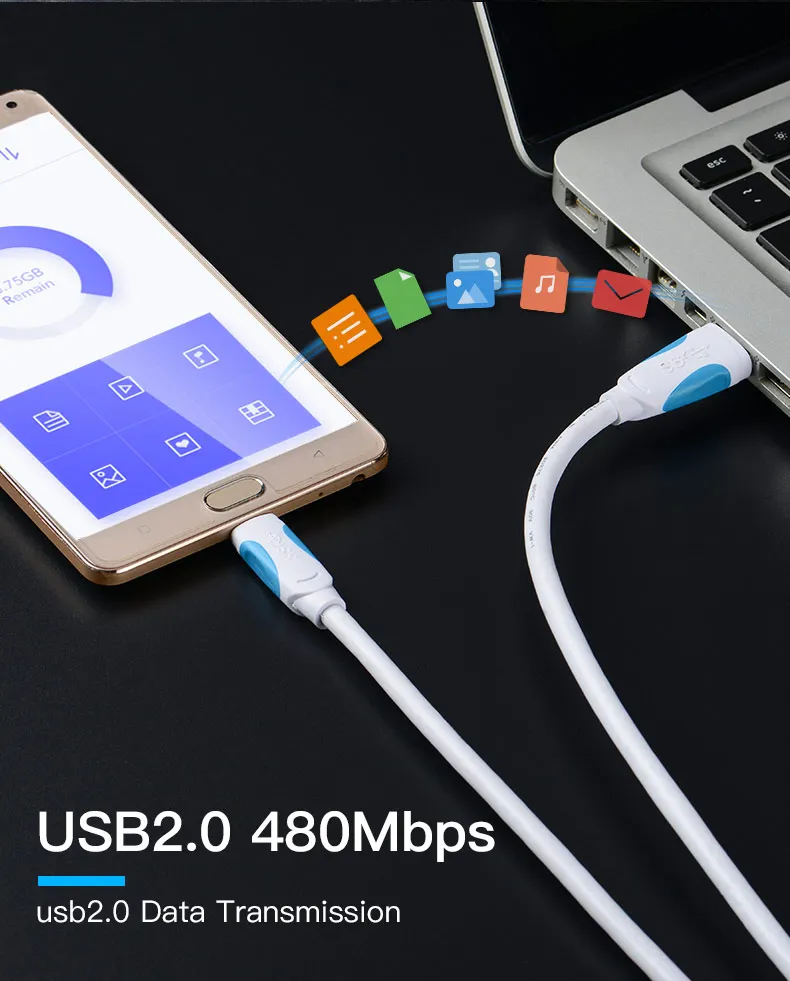 Vention usb type-C кабель для быстрой зарядки 2A USB 3,1 USB C кабель для передачи данных usb type-C зарядный кабель для samsung S8 Xiaomi huawei LG