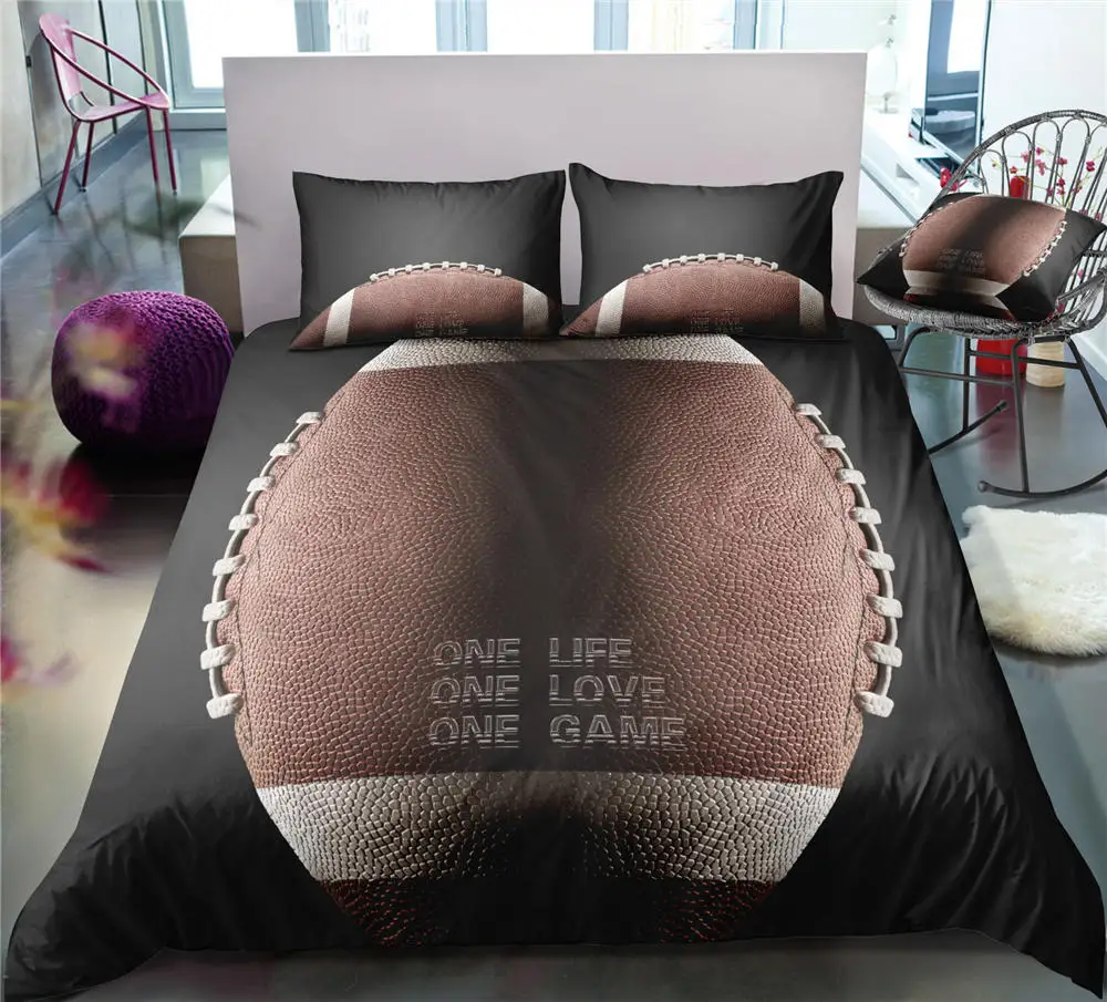 

Thumbedding Dropship Grass Football Court Bedding Sets Full 3D Sport Duvet Cover Set High Quality Designed Bed Set 3pcs