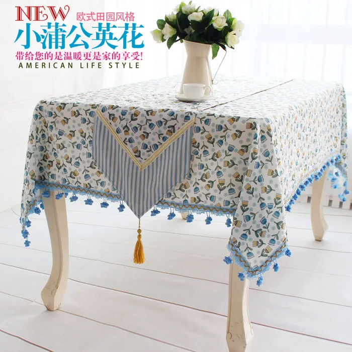 Purple European and American countryside style high-grade cotton cloth gift table Western-style food The tablecloth tab | Дом и сад