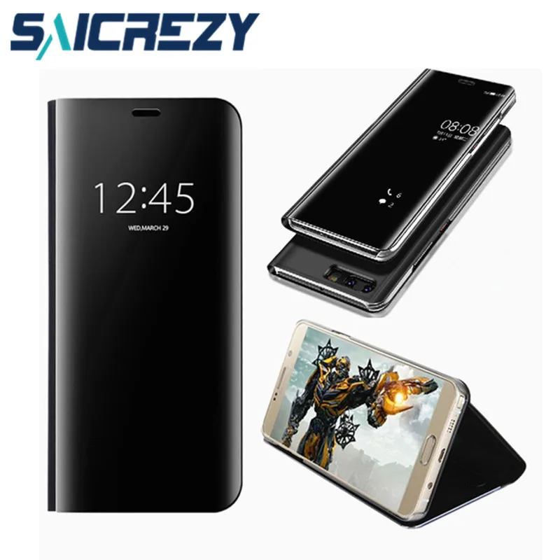 Для Huawei P20 P30 Pro Mate 20 10 honor 9 lite Capa P Smart Z Y9 Y5 2019 зеркальный флип-чехол Чехол для 9X 8X 8A