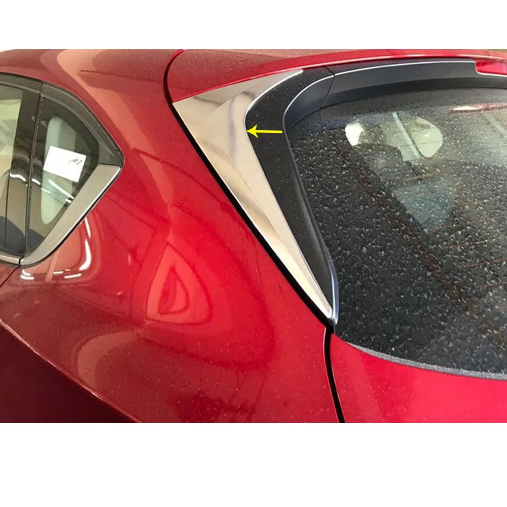 Body Chrome ABS Rear Tail Spoiler Side Triangle Molding WINDOW Bezel Trim For Mazda CX-5 CX5 2nd Gen 2017 2018 2019 2020 2021 | Автомобили