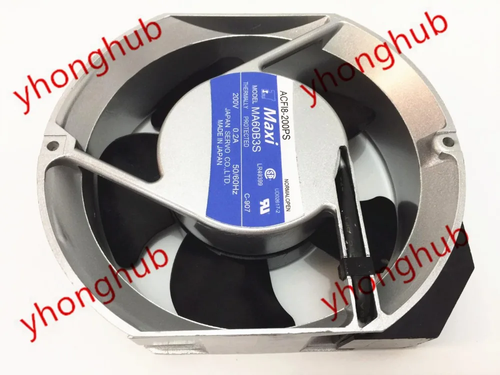 Servo Maxi ACFI8 200PS MA60B3 AC 200V 0.2A 2 piece 172x172x50 мм вентилятор охлаждения сервера|round fan|server fan200v