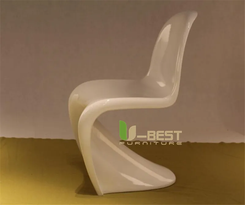 U-BEST Классический S стул формованный пластиковый обеденный стул, яркие цветные пластиковые штабелируемые s-образные стулья
