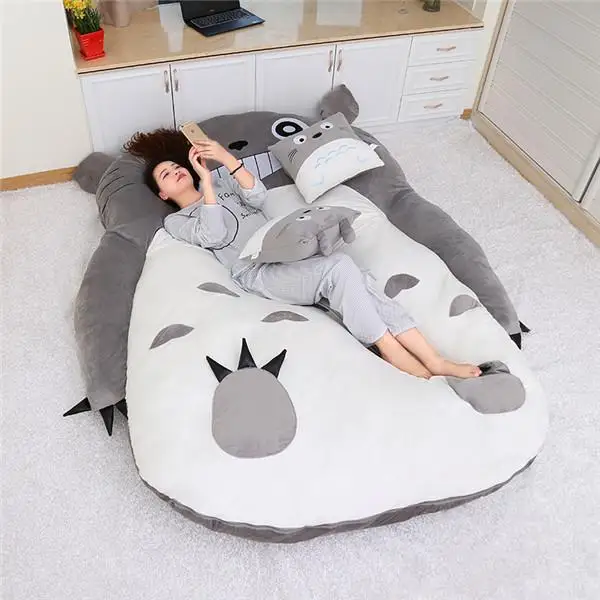 Мой сосед Тоторо татами спальный двойной кровать Beanbag диван для ребенка теплый мультфильм Тоторо татами матрас - Цвет: 1.9x1.2m