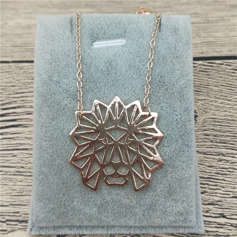 New Origami Lion Head Necklace Charm Female Male Gift Fashion Women Jewellery Geometric | Украшения и аксессуары