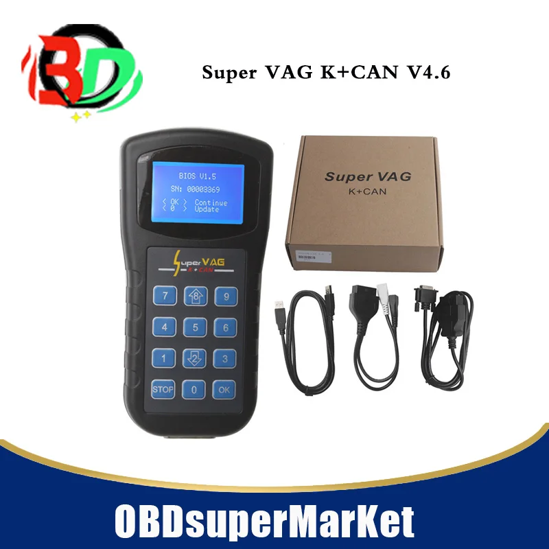 VAG Диагностический Инструмент Супер K + может V4.8 OBD2 Авто сканер CAN BUS Сан