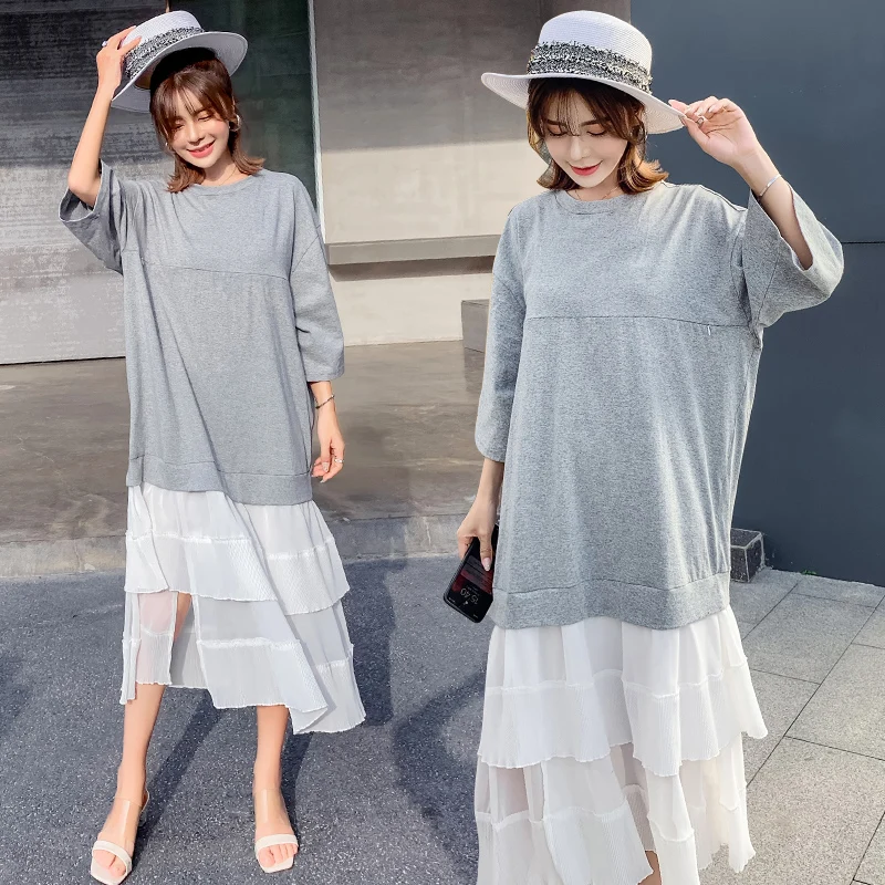 2019 Новое поступление лето платье для беременных женщина Повседневное Прямо