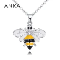 anka brand white wing color bee crystal pendants necklace fashion jewelry for party gift for women gift new necklace 132421