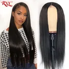 Парики из человеческих волос RXY для черных женщин, бразильские прямые парики из человеческих волос, предварительно выщипанные парики 13x4, парик без повреждений на сетке спереди