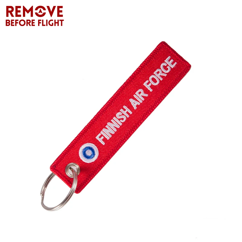 Remove Before Flight брелок вышивка финский AIR FORCE мотоцикл ключница новейшая ключевая
