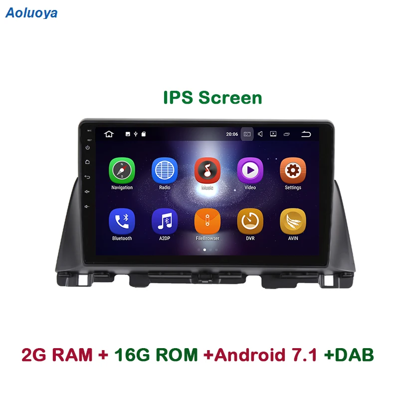 Aoluoya 9 &quotIPS 2 Гб RAM четырехъядерный Android 7 1 Автомобильный DVD плеер для KIA K5 Optima 2016 2017
