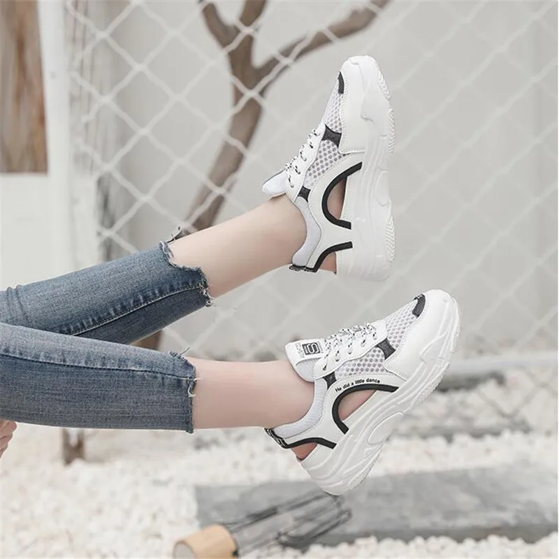 2019 Весенняя Новая женская повседневная обувь удобные дышащие женские кроссовки