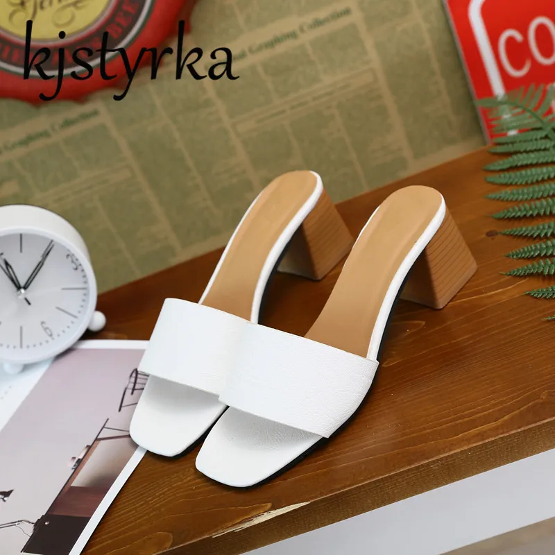 Kjsstyrka Consize/летние женские шлепанцы 2018 повседневные однотонные босоножки на