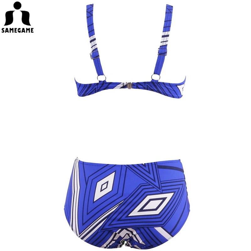 SAMEGAME 2019 Newest Patchwork Bikini Set Women Cartoon Swimwear Girl Sexy Swimsuits Summer Plus Size Bathing Suits Beach Wear |