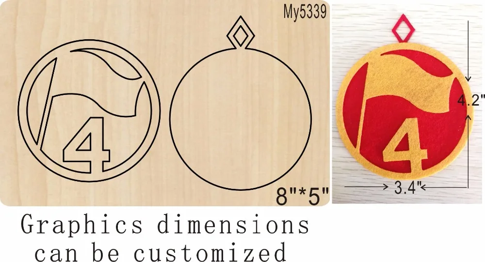 Round Pendant wood moulds die cut accessories wooden Regola Acciaio Die Misura | Дом и сад