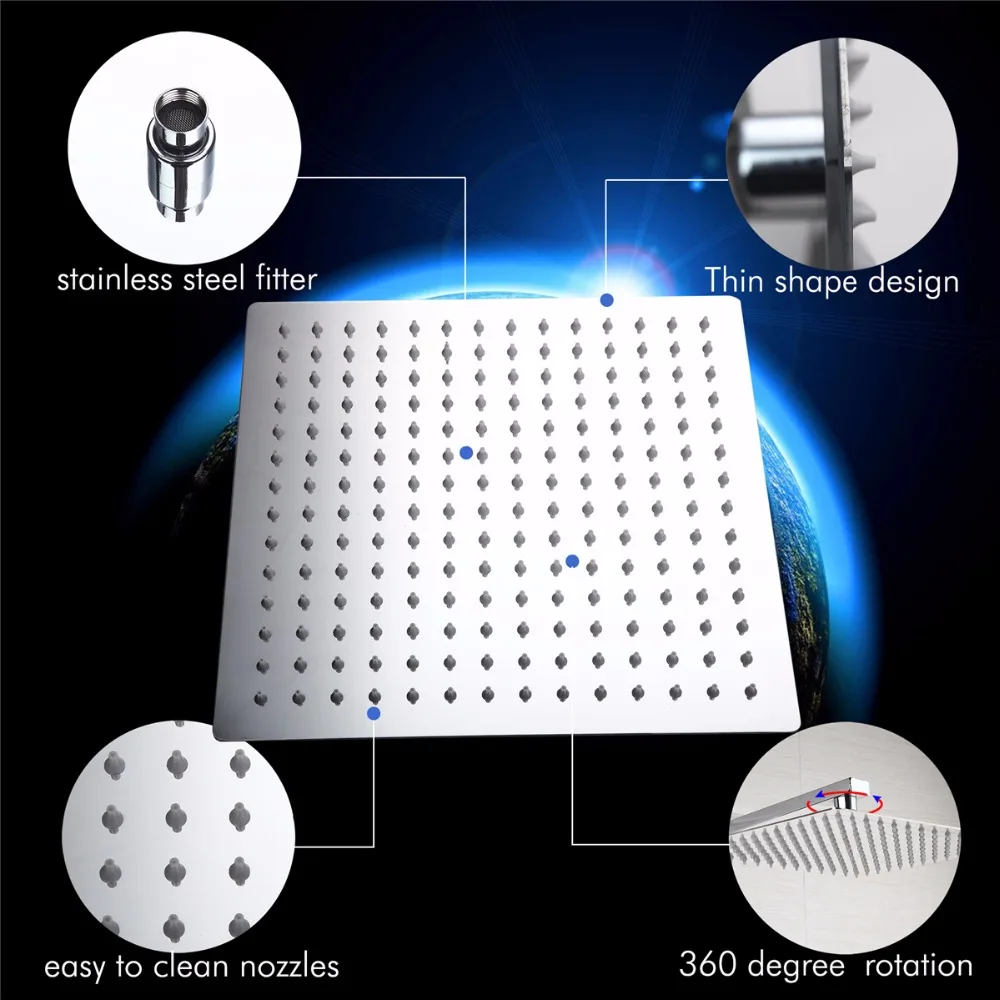 Роскошная хромированная насадка для душа YANKSMART Набор смесителей ванной