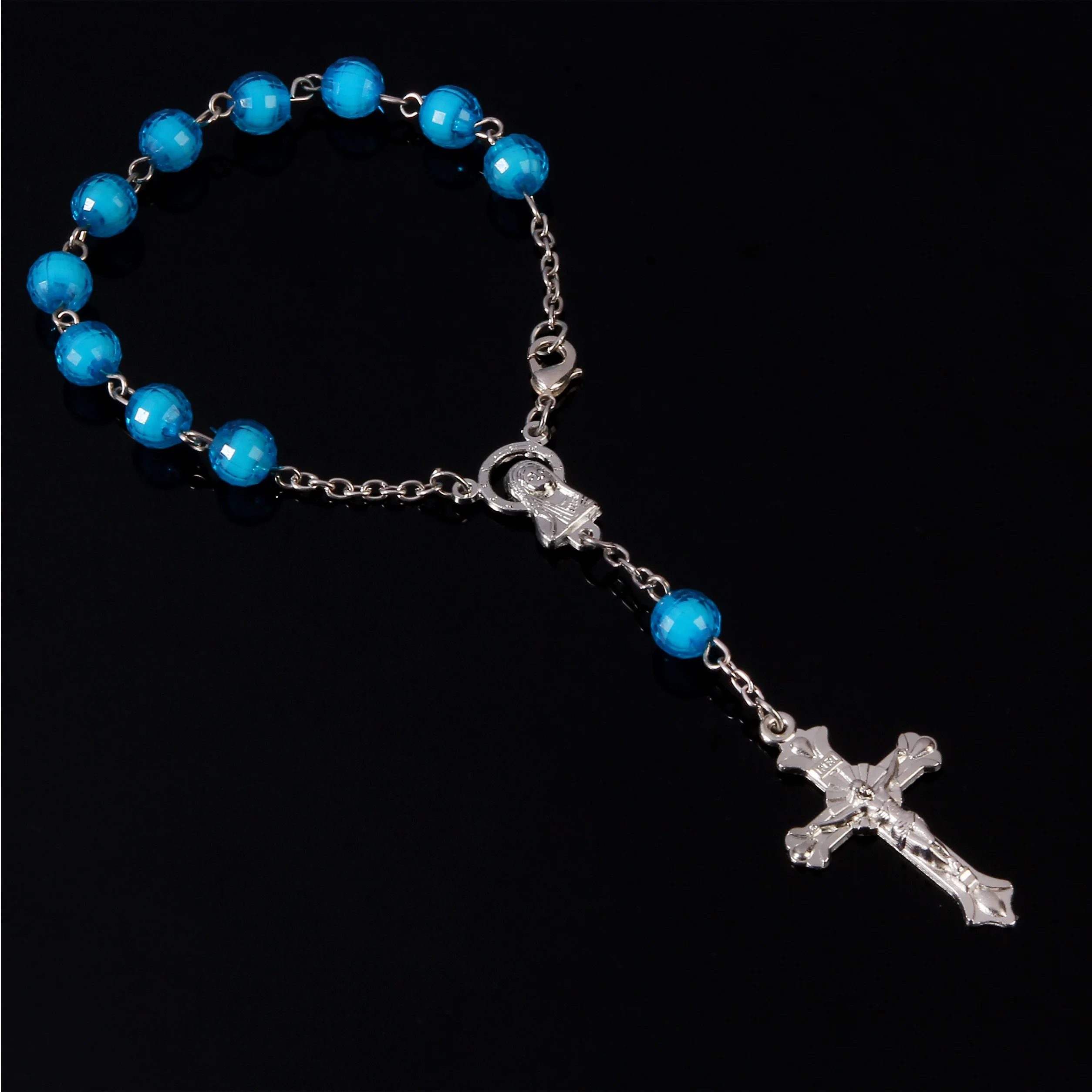 Religious Catholic Rosary Cross Bracelet Christian Prayer Conducive to Children's Baptism | Украшения и аксессуары