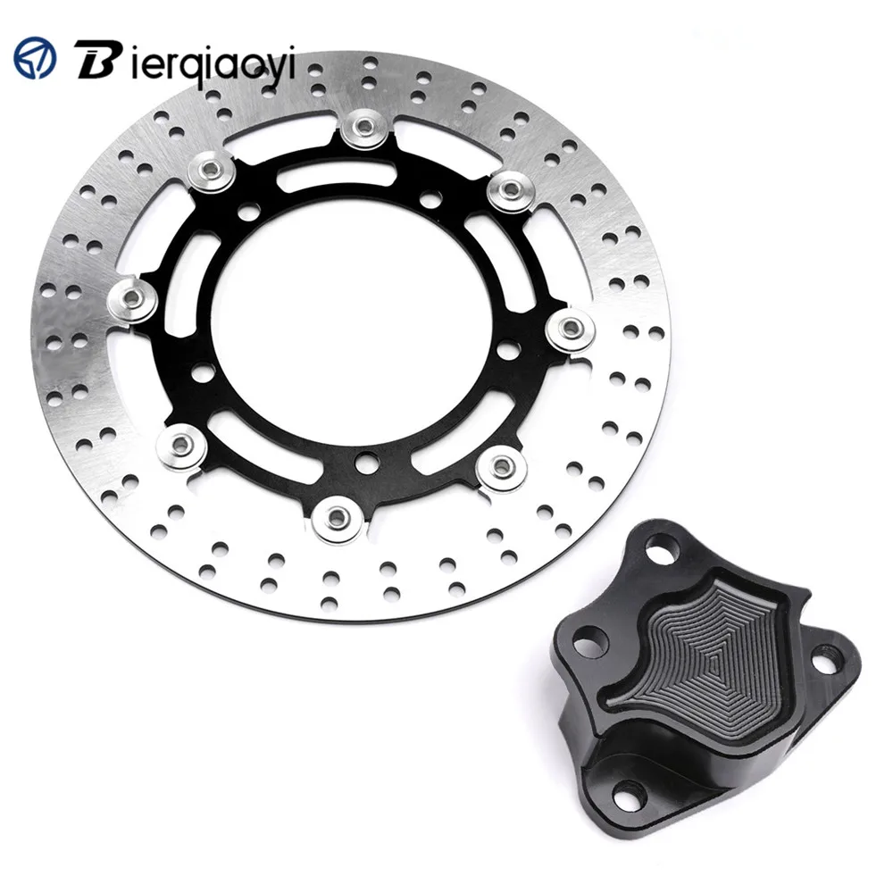 Черный Для Yamaha Xmax 300 XMAX300 300 мм Brembo H4 Суппорт тормозной соединитель плавающие тормозные диски X MAX 300 аксессуары - Цвет: Черный