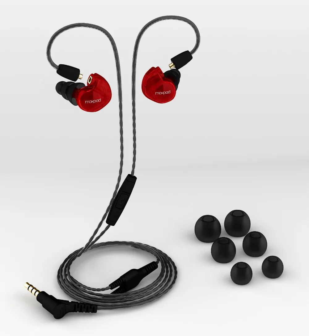 Fones de Ouvido com Microfone Fone de Ouvido de Alta Moxpad In-ear Esporte Baixo Fidelidade Mmcx Cabo x6