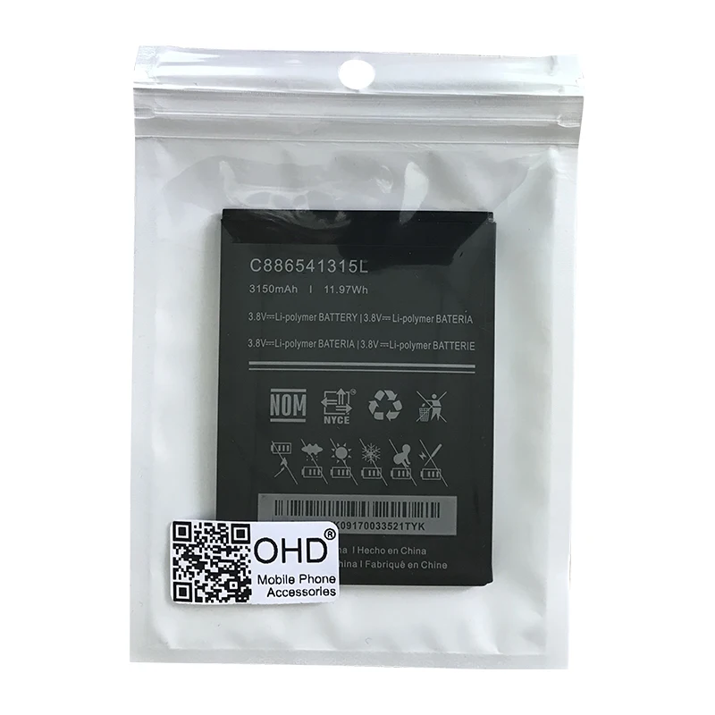OHD оригинальный высококачественный C886541315L 3150 mAh аккумулятор для BLU Vivo XL V0030UU |