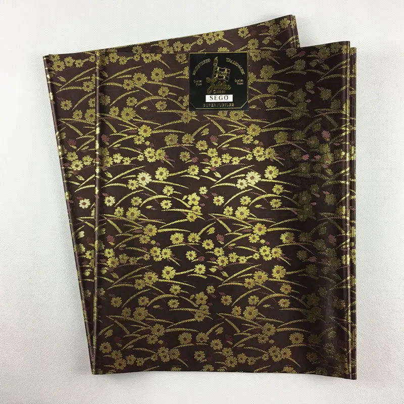 coffee brown gele нигерийский Sego головной галстук африканская повязка ткань 043new дизайн ASO OKE ipele много цветов - Цвет: coffee brown