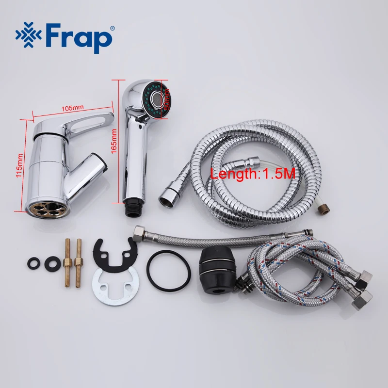 Кухонный Смеситель Frap F6013 современный растягивающийся кран для горячей и