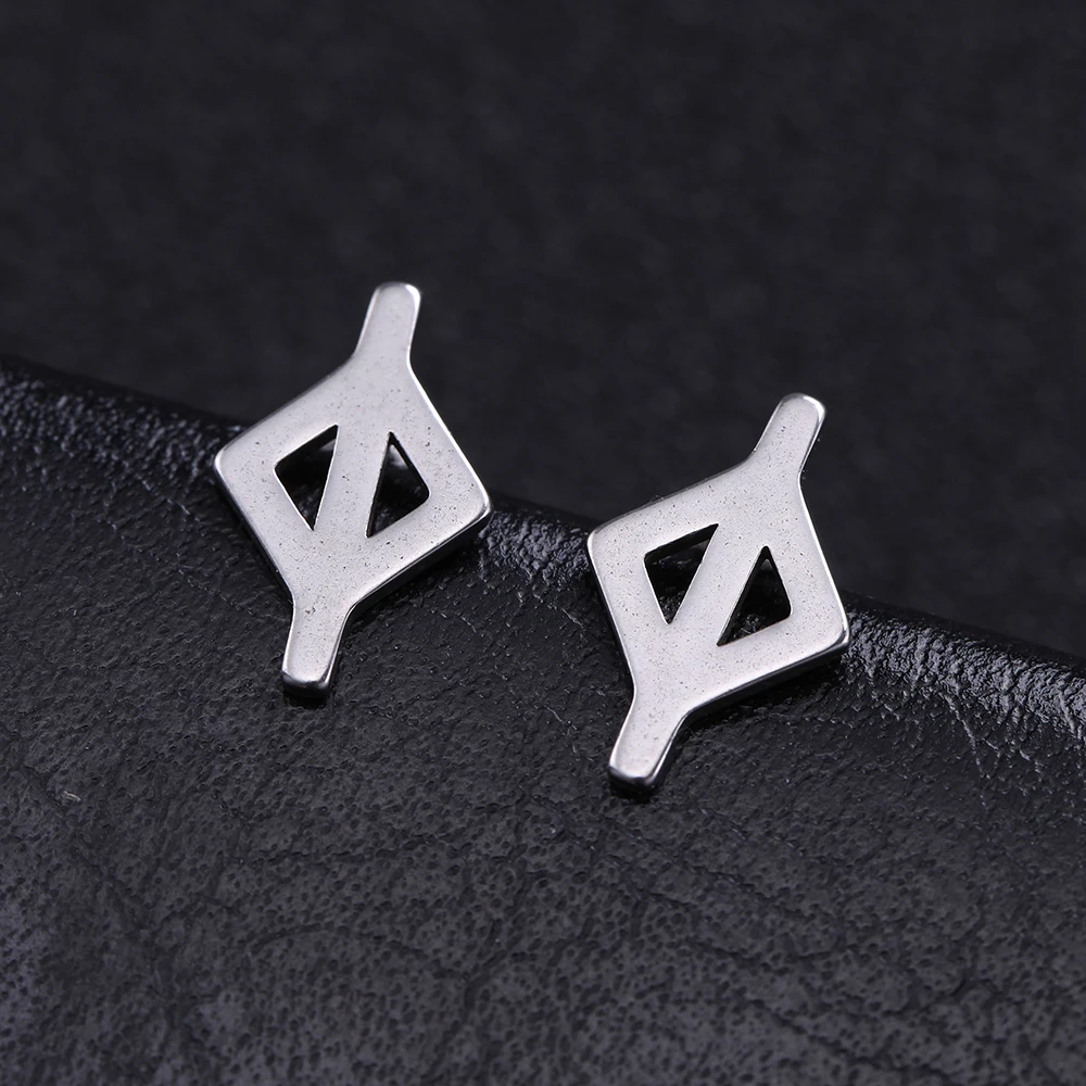 Классические Винтажные серьги гвоздики LIKGREAT с буквенным принтом Простые