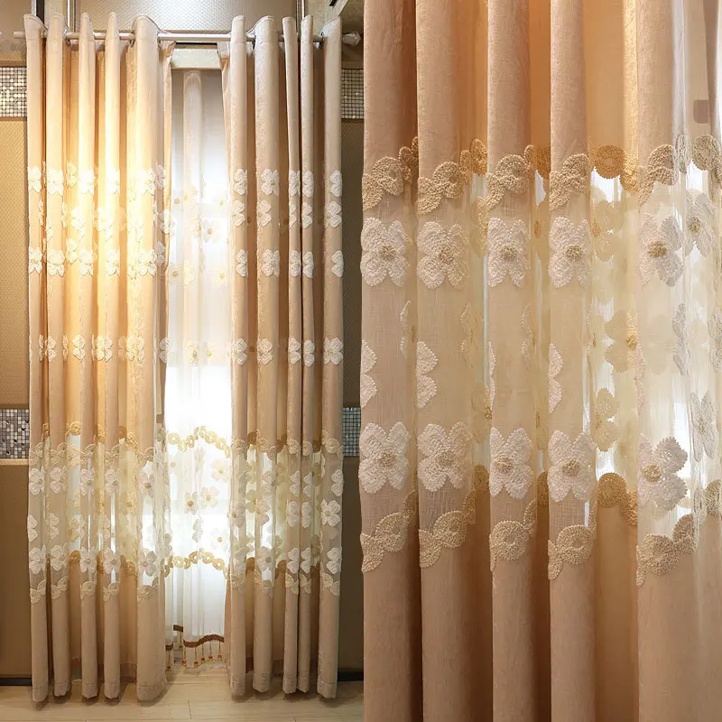 Бесплатная доставка высококлассная садовая гостиная затемненные вышитые синели