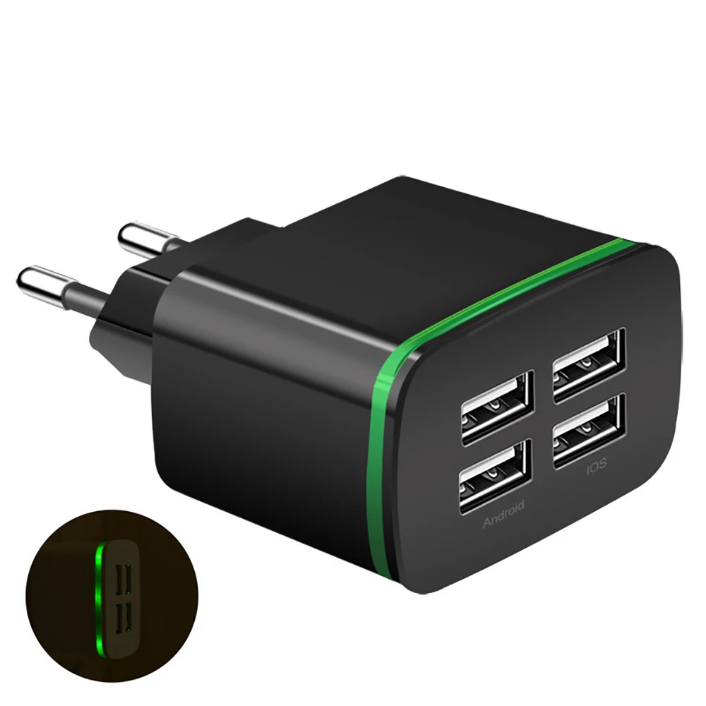 QC 3 0 4 порта USB зарядное устройство Smart Travel Быстрая Зарядка адаптер для iPhone samsung Xiaomi
